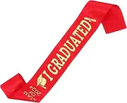 ULDIGI Graduation Party Etiquette Ribbon Class of 2024 Sash Graduate Sash for Senior Graduation