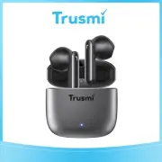 TRUSMI ENC Zinc Alloy Metal Semi-in-Ear Wireless Headphones Gray