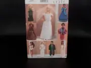 VOGUE #9531 - BEAUTIFUL BARBIE SIZED BRIDAL & TROUSSEAU WARDROBE PATTERN FF