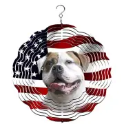 American Bulldog Dog Breed Wind Spinner, yard decoration, dog wind spinner