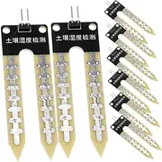 Parliky 8pcs Moisture Sensor Hygrometer Sensor Humidity Moisture Meter for Plants Moisture Reader Gardening Tester Indoor Testing Tool Plant Moisture Meter Metal