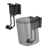VIVO Black Dual Wall Speaker Mount Designed for SONOS PLAY 1 Brackets (2 Pack)