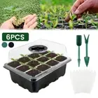 Plastic Seedling Starter Tray Seed Germination Flower Plant Pots Nursery AlhFU