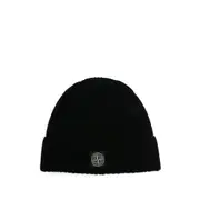 [Stone Island] Stone Island Ribbed Wool Beanie ONE SIZE BLACK