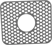 KONTONTY Kitchen Sink Mat Silicone Sink Protector for Fast Draining Durable Grey Flexible Design for Dishes Glassware Protection from Scratches and Chips