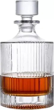 Lily's Home Elegant Glass Whiskey Decanter with Leak-Proof Stopper - Premium