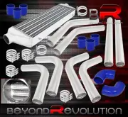 8Pc Diy Mandrel Bent Polished Piping Pipe Kit + Fmic Aluminum Intercooler Set (for: Peugeot)
