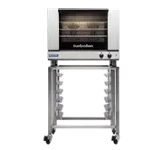 Turbofan E28M4/2C - Full Size Tray Manual Electric Convection Ovens Double Stacked With Castor Base Stand