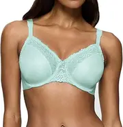 [Triumph] Ladyform Soft Women's Minimiser Bra - Moulded Cups, Lace Design, Wide Soft Straps