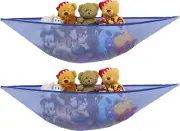 Simplehouseware Jumbo Toy Hammock for Stuffed Animals, 2 Pack, Dark Blue