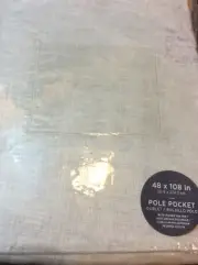 West Elm One (1) Sheer Belgian Flax Linen Curtains 48x108 Ivory NIP!