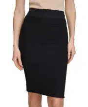 Dkny Women's Pull-on Seamless Pencil Skirt - Black S