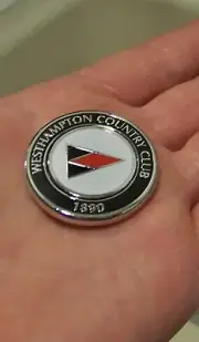 NEW PRG Duo Magnetic Metal & Enamel Golf Ball Marker WESTHAMPTON COUNTRY CLUB