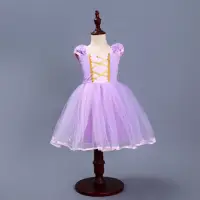 在飛比找momo購物網優惠-【橘魔法】紫色澎澎裙小包袖公主服 (萬聖節角色扮演 聖誕服裝