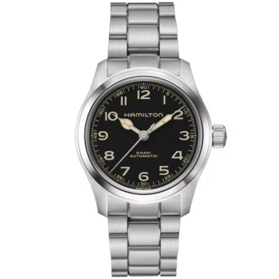 New Hamilton Khaki Field Murph 38MM Black Dial Steel Men's Watch H70405130