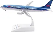 Pre-Built Model Aircraft 18CM 1/200 Scale Miniature Model Collectible Airplane for British Midland Airways B737-400 G-OBMG Metal Aircraft Miniature Airplane Model