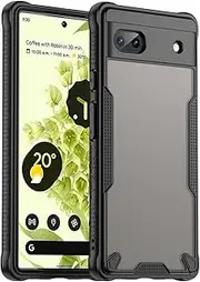 [RUNGOS] for Google Pixel 6a Case Translucent Matte [Remarkable Mil-Grade Shockproof] [Slim Fit, Anti-Slip Side] [Wireless Charging] 10Ft Drop Tested Bumper Cover for Google Pixel 6a Phone Case