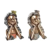 Decorative Figure Dkd Home Decor 17 x 14 x 25 Cm Red Golden 2 Units