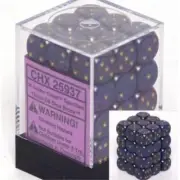 Chessex Dice d6 Sets Golden Cobalt Speckled 36 12mm Six Sided Die CHX 25937