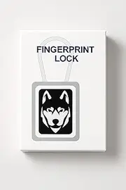 [Generic] Smart Fingerprint Padlock – Keyless Biometric Lock with USB Rechargeable Battery, Waterproof, for Gym, School Lockers, Luggage, and Outdoor Use – Wolf Logo Design