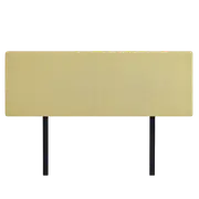 Linen Fabric King Bed Deluxe Headboard Bedhead - Sulfur Yellow