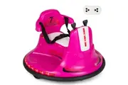 Costway 360 Spin Bumper Car Electric Ride On Toy Vehicle w/Remote Music LED Lights Xmas Gift Pink