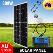 12V 380W Solar Panel Mono Fixed Caravan Camping Power Battery Charging Power USB