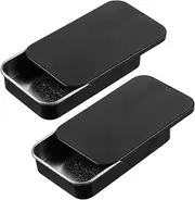Xinjoduz 2 PCS Mini Travel Dental Floss Portable Case, Small Picks Dispenser, Tooth Pick Holder for Purse, Convenient Refillable Glide Storage Adult Floss in Box for Travel Dates Dinners Hotels(Black)