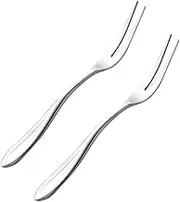 Ipetboom 3Pcs Stainless Steel Fruit Forks Elegant Tableware for Home Restaurant Hotel Versatile Dessert Picks for Appetizers Parties and Summer Gatherings Silver