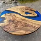 36" Round Epoxy Resin Dining Table Top - Kitchen Masterpiece - Home Decor