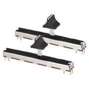 75mm Straight Slide Potentiometer B10K Ohm White Black Knobs 2pcs