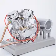 CISON FG-VT9 9cc V2 V Twin Model Engine with Air Filter Base Tank Set Silver