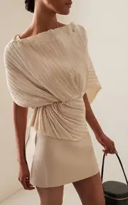 [Cult Gaia] Cami Plissé Satin Top