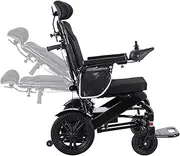 All Terrain Motorized Wheelchair for Adults Portable Folding Power Wheel Chair Aluminum Alloy Activities Suitable for People with Reduced