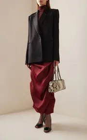 [Khaite] Olula Draped Silk Maxi Skirt