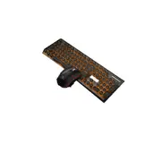 N528 104 Keys Colorful Backlit Mute Rechargeable Wireless Gaming Keyboard and 2.4G Wireless Mouse Combo with Mouse Pads