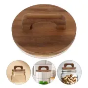 Mason Jar Drinking Lids Wooden Storage Professional Canning Sealer Wide Mouth