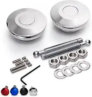 STGTZPLPDU Universal Push Button Billet Hood Pins Lock Clip Kit Car Quick Latch EP-HP006 Door Lock(Silver)
