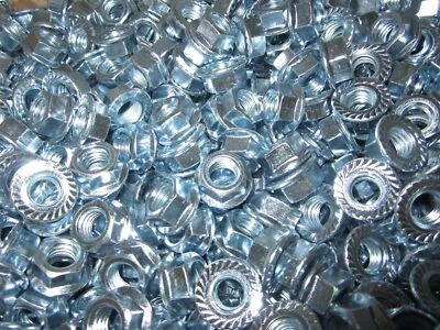 3/8-16 Serrated Flange Lock Nuts/Wiz Nuts Zinc Plated 1500 Pieces