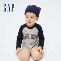在飛比找蝦皮商城優惠-Gap 嬰兒裝 純棉長袖包屁衣 布萊納系列-灰色(73007