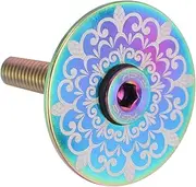 GANAZONO Colorful Head Cap for Road Bikes Easy Install Durable Lightweight Bike Accessories for Modification and Decoration