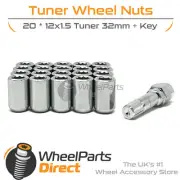 Wheel Nuts (20) Tuner Chrome for Mazda 5 [Mk2] 10-15 on Aftermarket Wheels