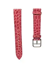 Herms Framboise Shiny Alligator Heure H Hour Watch 30mm Strap (Authentic Pre-Loved)