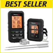 Accurate Wireless Meat Thermometer with Timer & Temperature Presets for Grilling