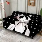 Black Cat Creation Stretch Sofa Cover Lounge Couch Slipcover Recliner Protector