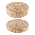 Woven Flat Seat Cushion Tatami Cushion Boho Handmade Floor Cushion Round Floor