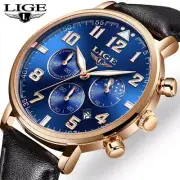 Mens Wristwatches LIGE Top Brand Luxury Sport Waterproof