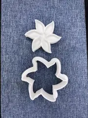 Six Petals Floral Polymer Clay Cutter and Stamp Set