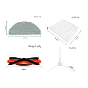 13pcs For Robot Vacuum E10 B112 / E12 Vacuum Replacement Parts Accessories Main Side Brush Hepa Fil