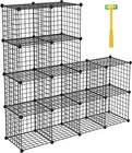 Wire Storage Cubes, Metal Storage Shelves Bookshelf, Stackable Modular Closet Or